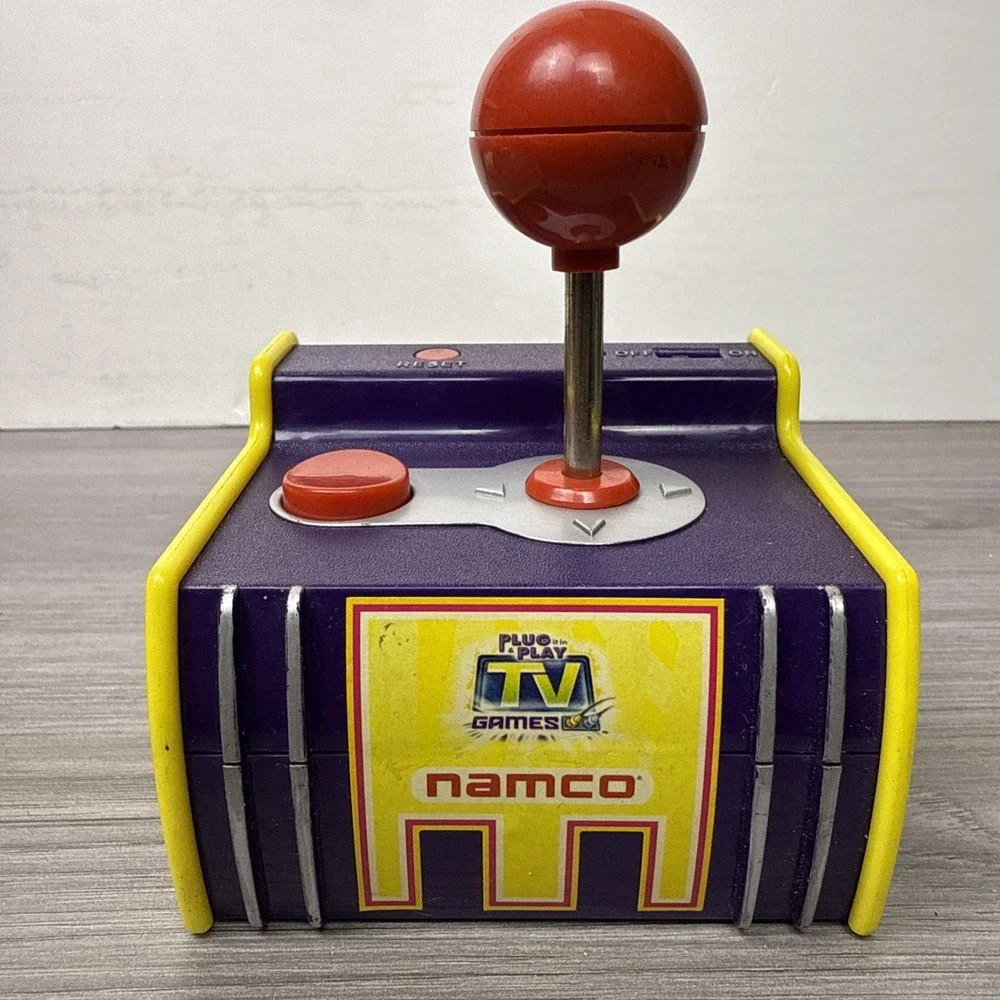 Namco Pac-Man 5-in-1 TV Plug N Play Game Jakks Pacific Arcade 2003‎ Tested Read